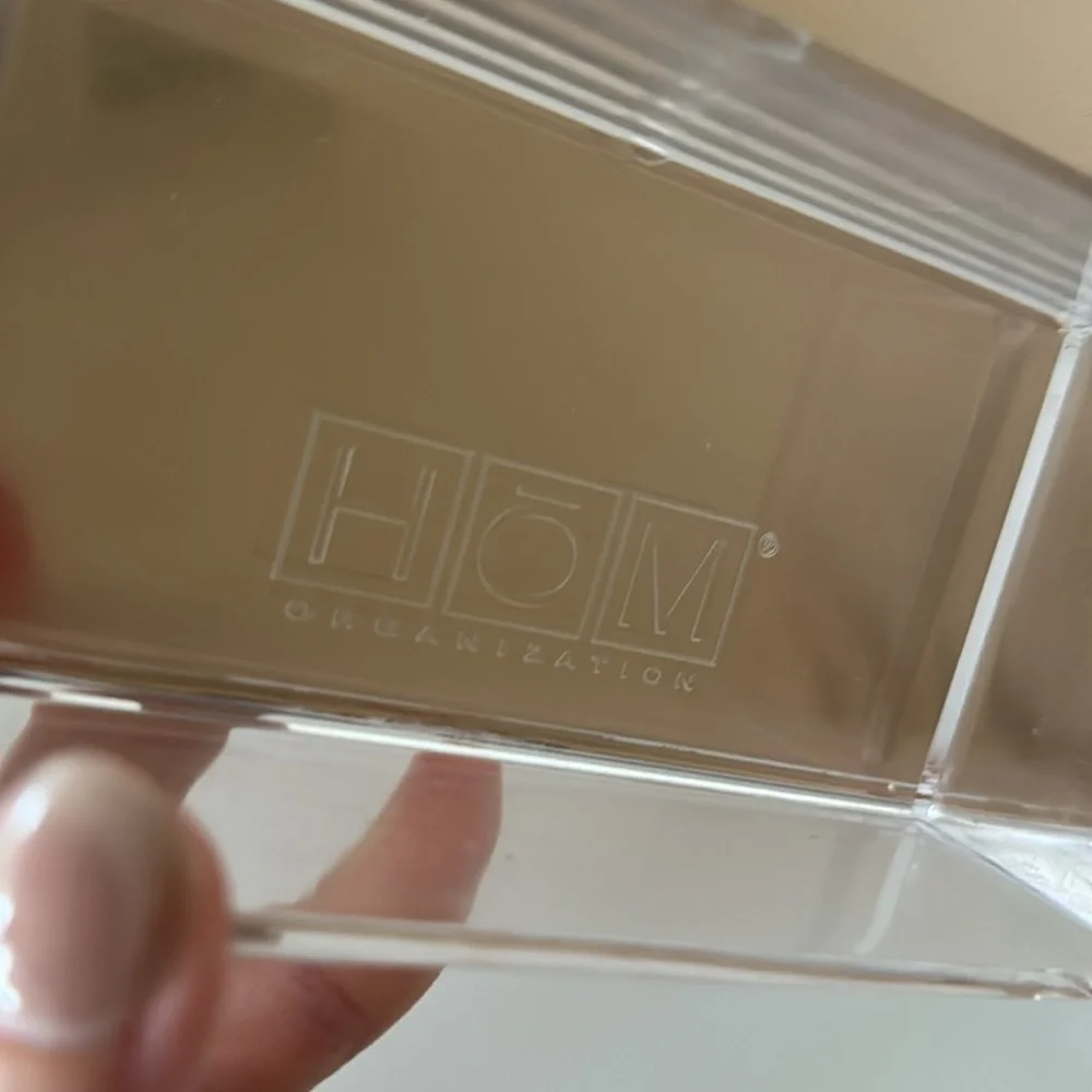Rather HōM Organization Bin Makeup Drawer Organizer Acrylic Rose Gold